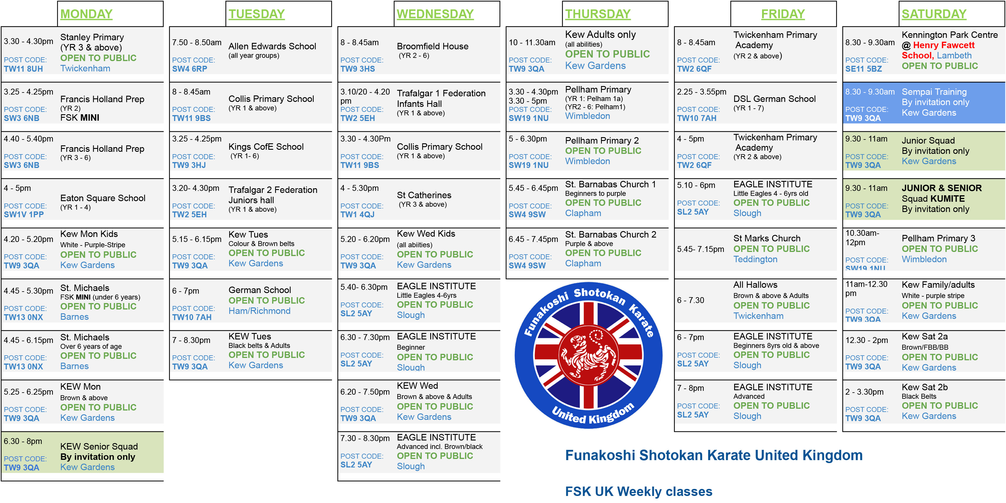 Class Timetable Class Timetable