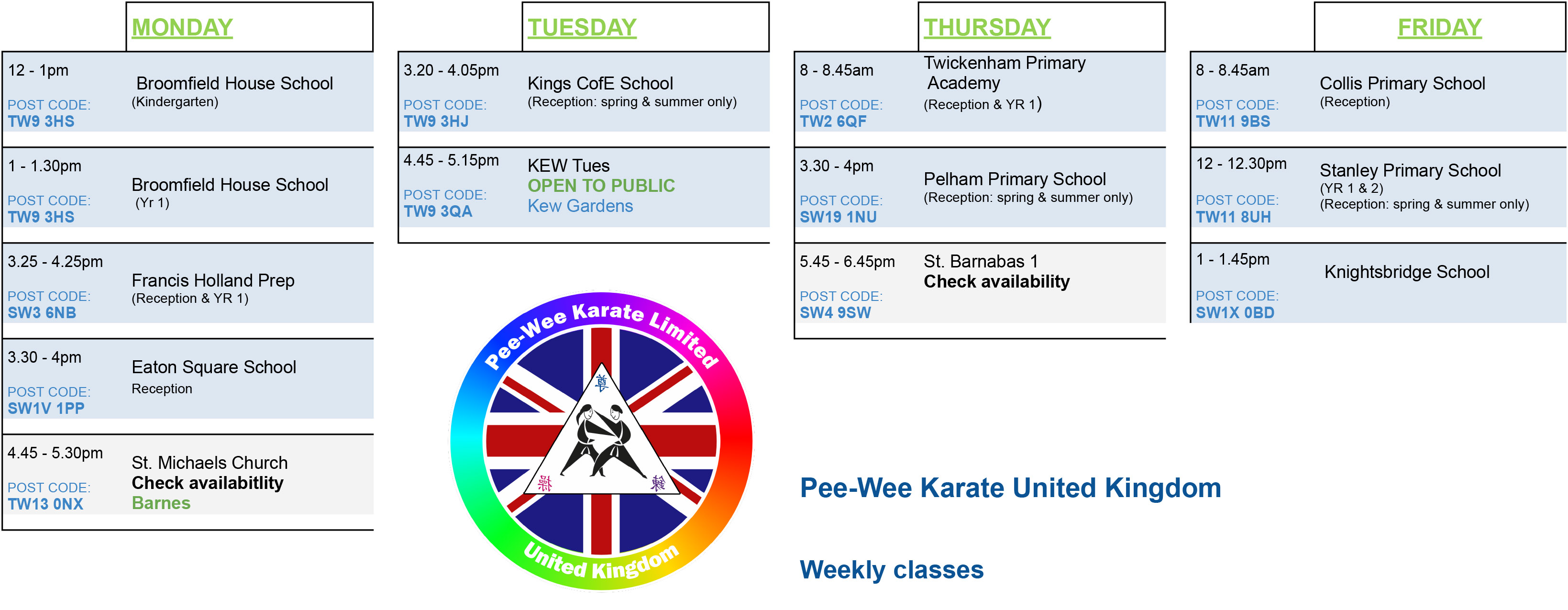 Class Timetable Class Timetable